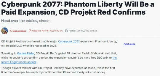 “保证不比本体贵 ”赛博朋克DLC确定付费 但这真不怪CDPR(图3)