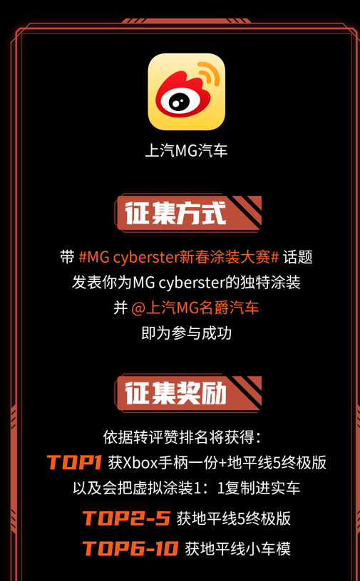 MG Cyberster新春涂装大赛正式开启！(图3)