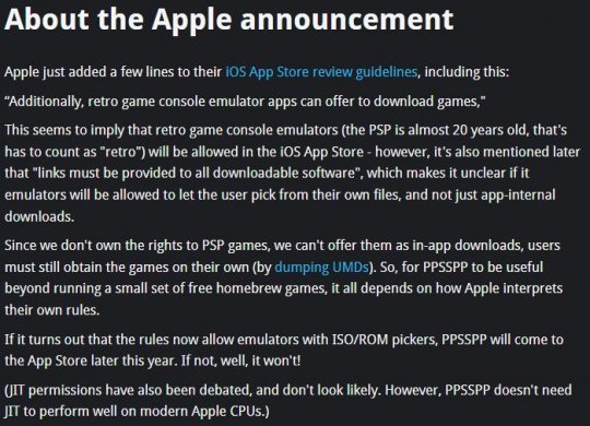 PSP模拟器开发者：PPSSPP计划登陆苹果商城(图2)